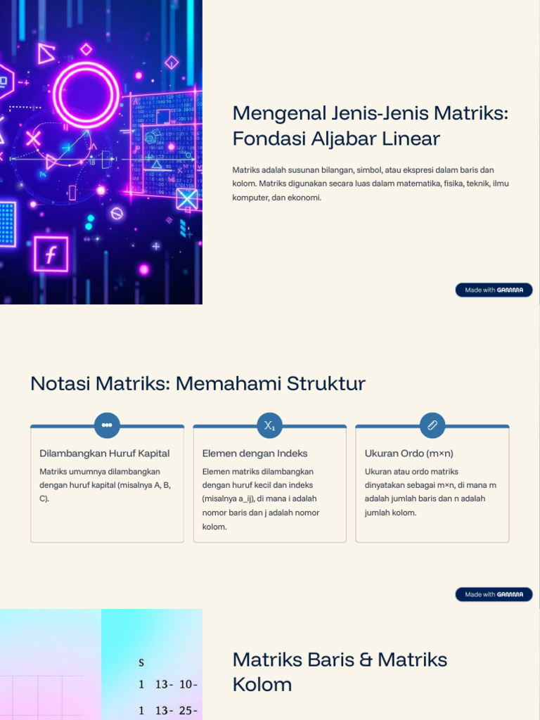 Mengenal Jenis Jenis Matriks Fondasi Aljabar Linear PDF Mengenal Jenis Jenis Matriks Fondasi Aljabar Linear PDF