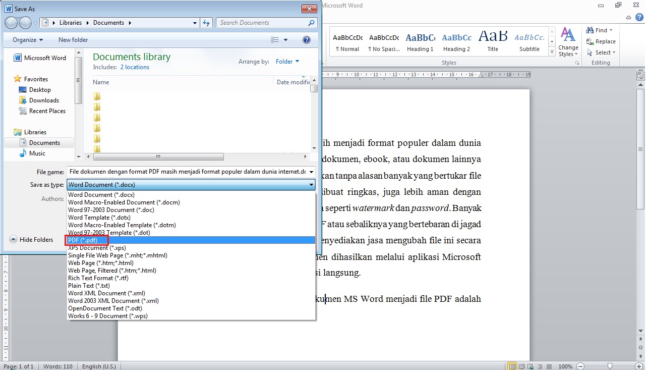 Ternyata Ini 5 Cara Mengubah Word 2007 Menjadi PDF Paling Cepat Tanpa Aplikasi Tambahan Ternyata Ini 5 Cara Mengubah Word 2007 Menjadi PDF Paling Cepat Tanpa Aplikasi Tambahan