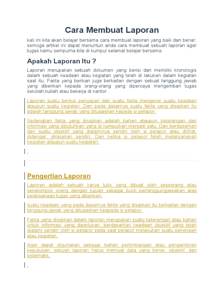 Inilah 7 Bagaimana Cara Membuat Laporan Yang Baik Dan Benar Paling Inilah 7 Bagaimana Cara Membuat Laporan Yang Baik Dan Benar Paling