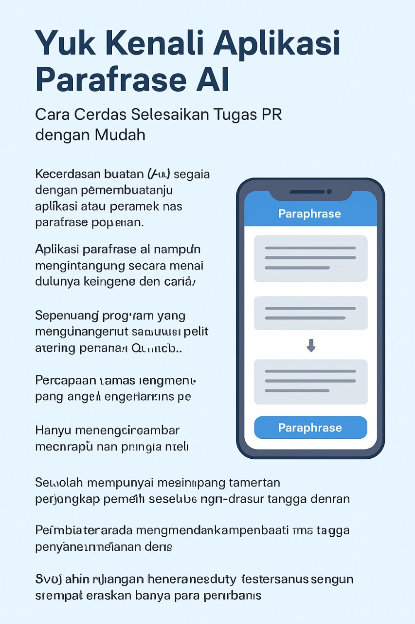 Yuk Kenali Aplikasi Parafrase AI Cara Cerdas Selesaikan Tugas PR Yuk Kenali Aplikasi Parafrase AI Cara Cerdas Selesaikan Tugas PR