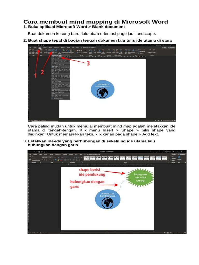 Cara Membuat Mind Mapping Di Microsoft Word PDF Cara Membuat Mind Mapping Di Microsoft Word PDF