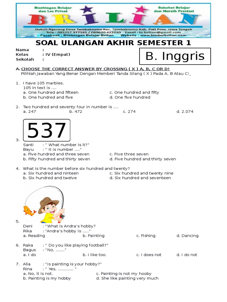 5 Fakta Tersembunyi Bank Soal UAS Inggris SD Kelas 4 2013 yang Wajib Orang Tua Tahu 5 Fakta Tersembunyi Bank Soal UAS Inggris SD Kelas 4 2013 yang Wajib Orang Tua Tahu
