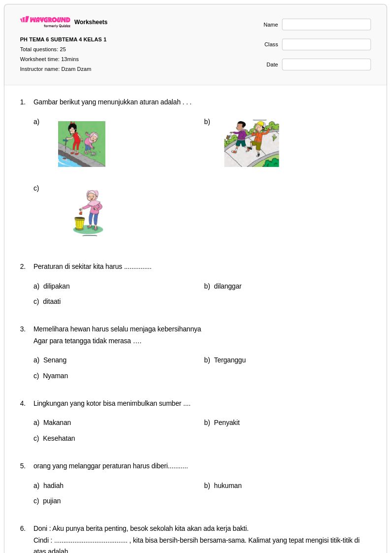 Akhirnya Tersedia Contoh Soal Tema 6 Subtema 4 Kelas 1 Siap Cetak, Wajib Dicoba Akhirnya Tersedia Contoh Soal Tema 6 Subtema 4 Kelas 1 Siap Cetak, Wajib Dicoba