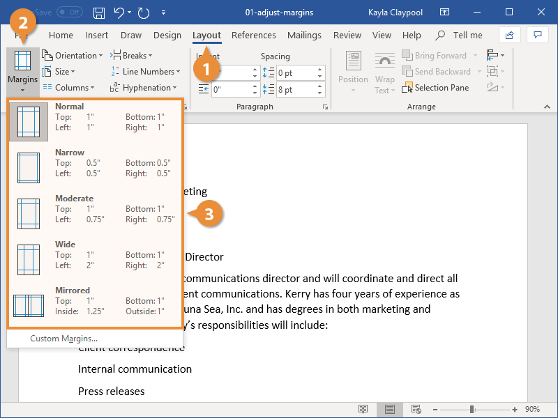 Smart Office 101 Margins Paper Size and Orientation