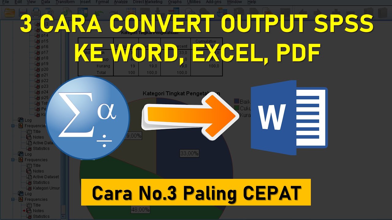 3 Cara Export File SPSS ke Word Excel PDF Cara Mengubah File SPSS