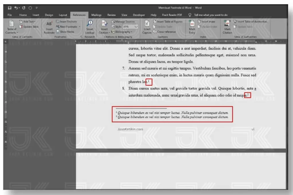 Cara Membuat Footnote di Word dengan Cepat Cara Membuat Footnote di Word dengan Cepat