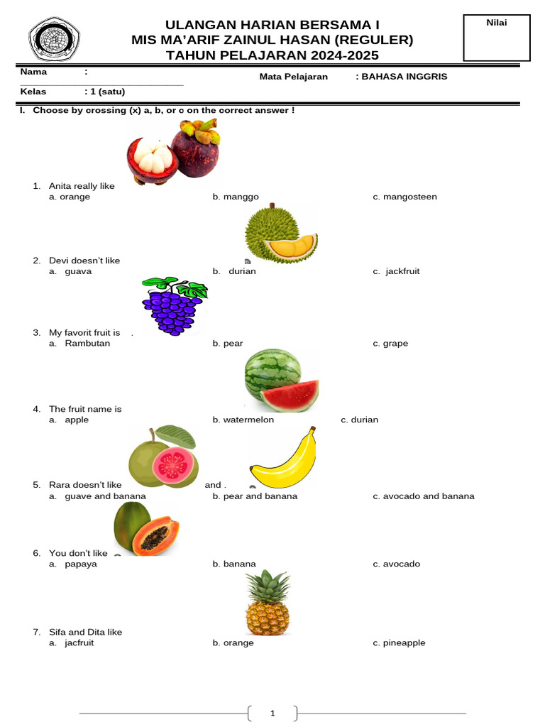 Terbukti Kuasai contoh soal fruits and vegetables kelas 1 k13 dengan 3 Langkah Praktis Terbukti Kuasai contoh soal fruits and vegetables kelas 1 k13 dengan 3 Langkah Praktis