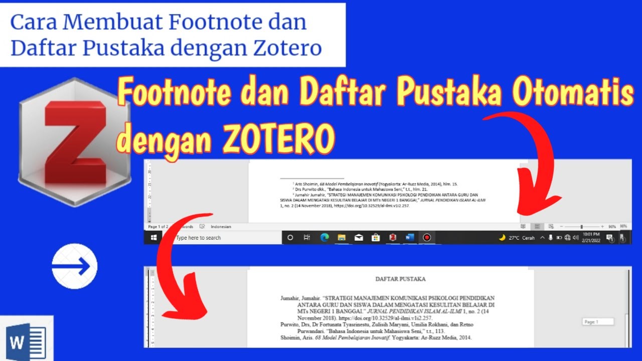 Cara Membuat Footnote dan Daftar Pustaka dengan Zotero di Ms Word Cara Membuat Footnote dan Daftar Pustaka dengan Zotero di Ms Word