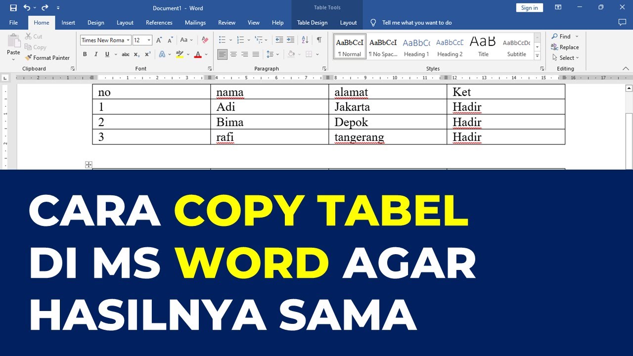 Ternyata Semudah Ini Cara Mengcopy Tabel di Word Tanpa Ribet, 5 Langkah Praktis yang Wajib Kamu Coba