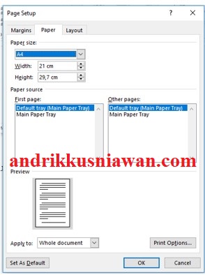 Cara Mengubah Ukuran Kertas Di Microsoft Word - andrikkusniawan com Cara Mengubah Ukuran Kertas Di Microsoft Word - andrikkusniawan com