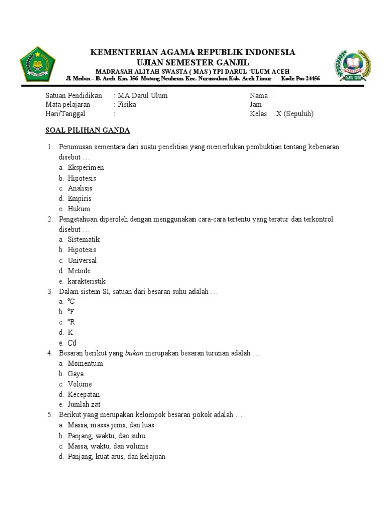 Terbukti! 5 Contoh Soal Fisika Kelas X Semester 1 Kurikulum 2013 yang Bikin Nilai Meroket Terbukti! 5 Contoh Soal Fisika Kelas X Semester 1 Kurikulum 2013 yang Bikin Nilai Meroket