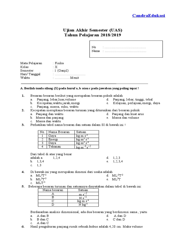 Rahasia Lulus Ujian dengan Contoh Soal Fisika Komputer Kelas 10 Semester 1 Terbaru Rahasia Lulus Ujian dengan Contoh Soal Fisika Komputer Kelas 10 Semester 1 Terbaru