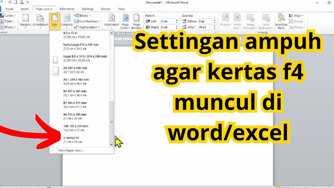 Ternyata Ini Cara Mengubah Ukuran Kertas F4 di Word 2010 Agar Hasil Cetak Sempurna Ternyata Ini Cara Mengubah Ukuran Kertas F4 di Word 2010 Agar Hasil Cetak Sempurna